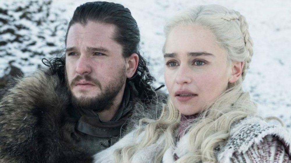 Kit Harington and Emilia Clarke in Game of Thrones