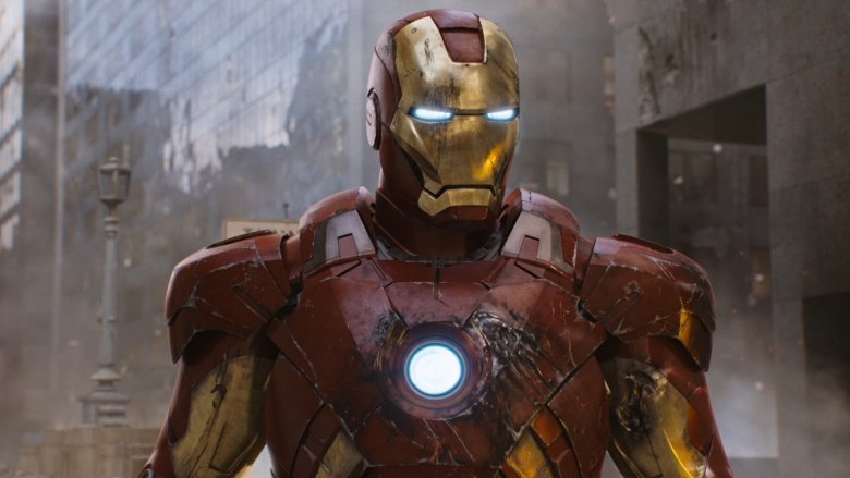 battle-damaged Iron Man armor from The Avengers