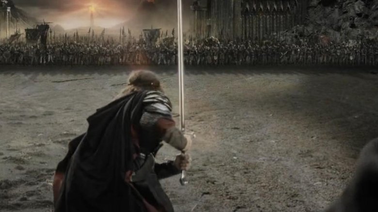 Aragorn leads the charge ..."for Frodo."