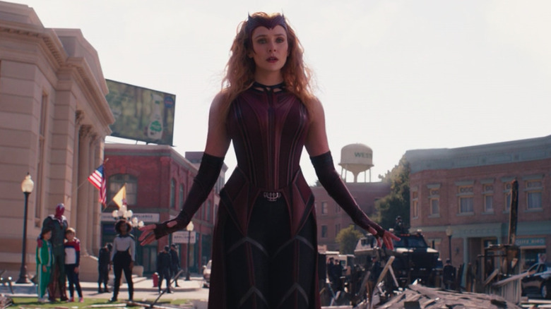 Scarlet Witch standing in Westview