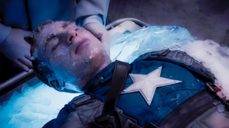 Captain America discovered in ice