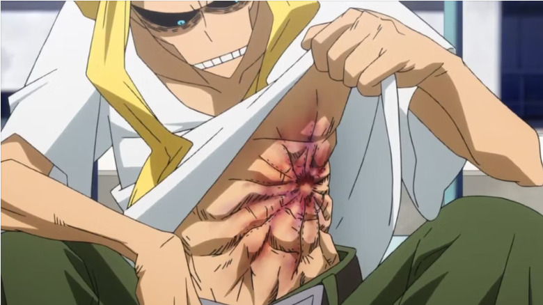 All Might battle scar