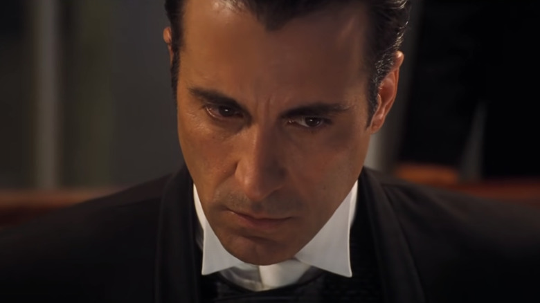 Angry Andy Garcia in suit