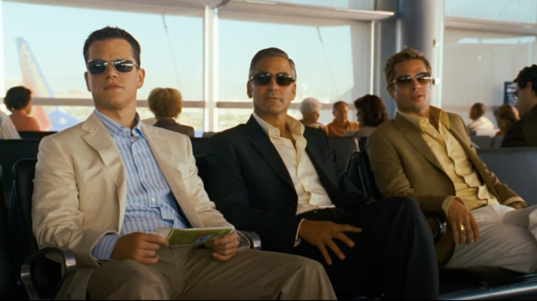 Matt Damon George Clooney Brad Pitt sunglasses airport