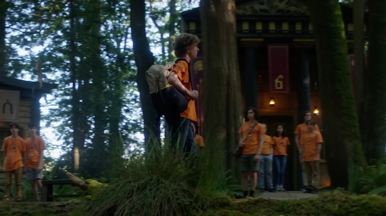 Percy Jackson with a bag