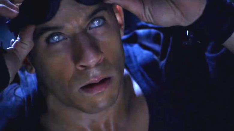 Vin Diesel glowing eyes in Riddick