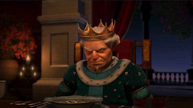 King Harold scowling