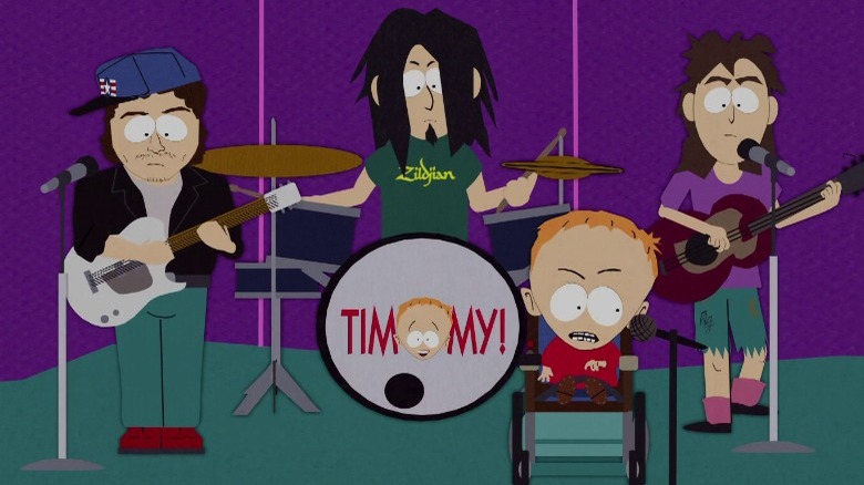 Timmy and his band performing