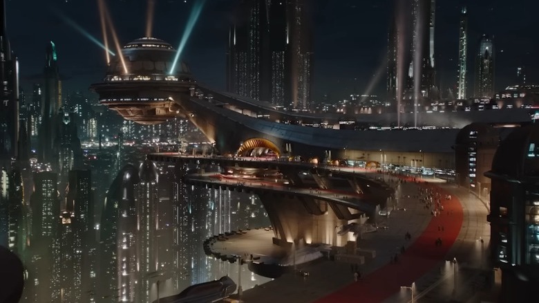 Coruscant skyline at night