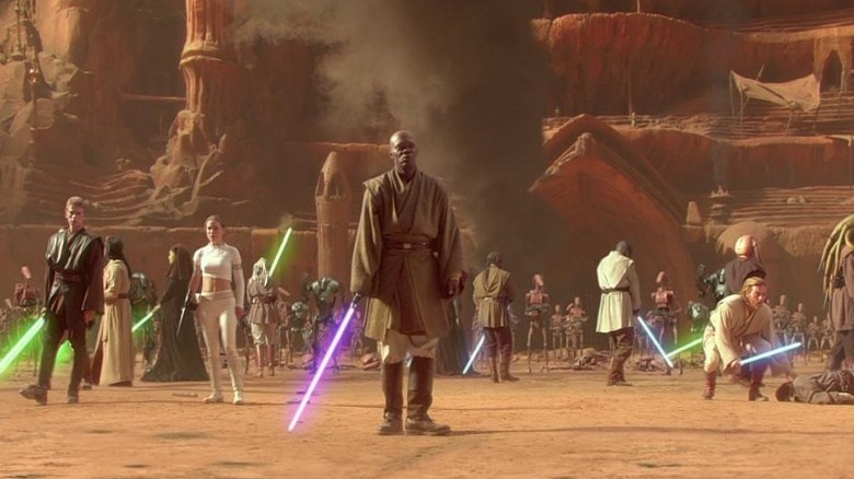 Jedi standing over defeated enemies