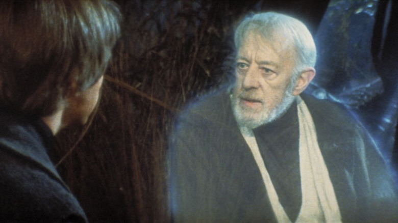 Luke talks to Obi-Wan's Force ghost