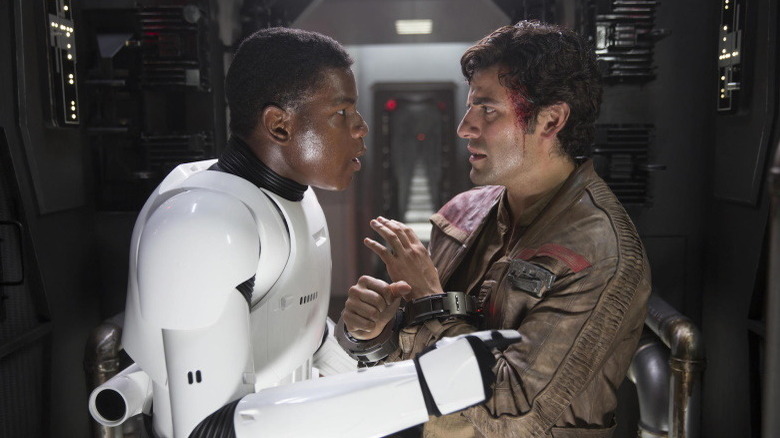 Po Dameron and Finn talk