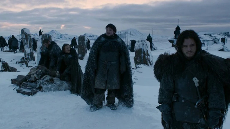 Jon Snow making camp