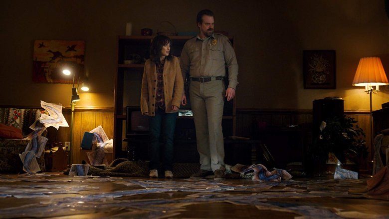 Joyce and Hopper with Will's map