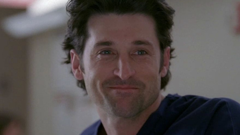 Derek smiling in Grey's Anatomy