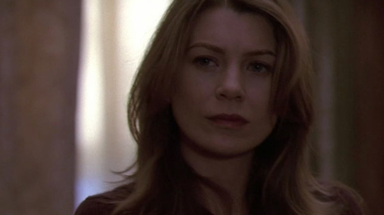 Meredith Grey looking concerned