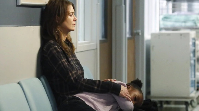 Meredith and Zola at the hospital