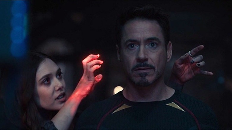 Wanda hexing Tony Stark
