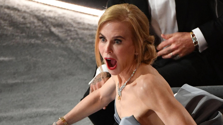 Nicole Kidman reacts