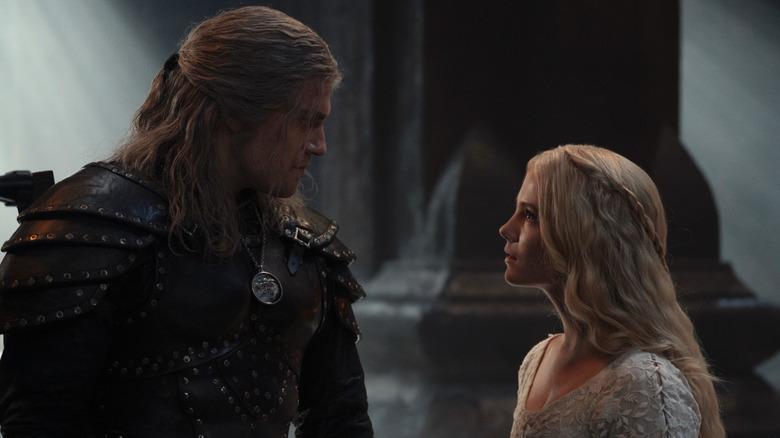 Geralt lectures Ciri