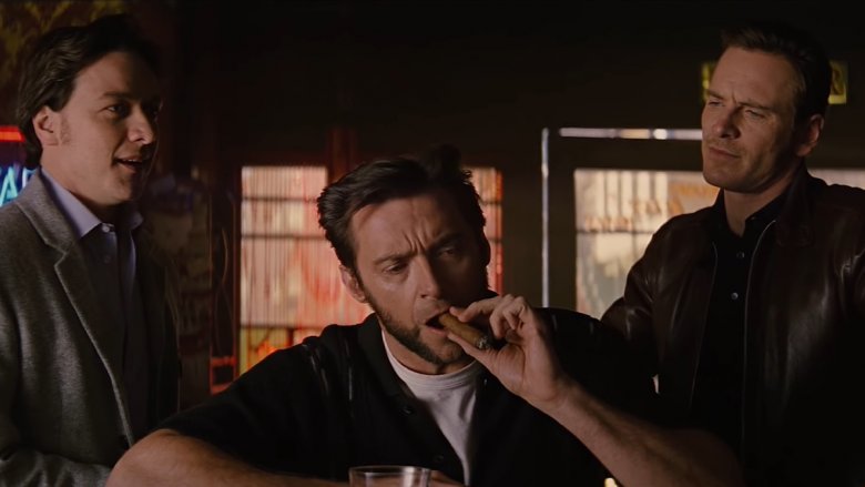 James McAvoy, Hugh Jackman, and Michael Fassbender in X-Men: First Class