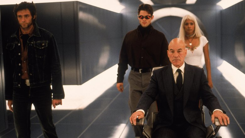 Hugh Jackman, James Marsden, Halle Berry, and Patrick Stewart in X-Men