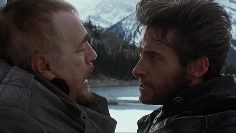 Brian Cox and Hugh Jackman in X2