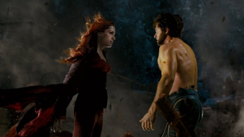 Famke Janssen and Hugh Jackman in X-Men: The Last Stand