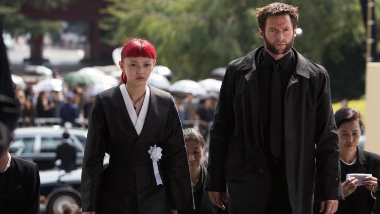 Hugh Jackman and Rila Fukushima in The Wolverine