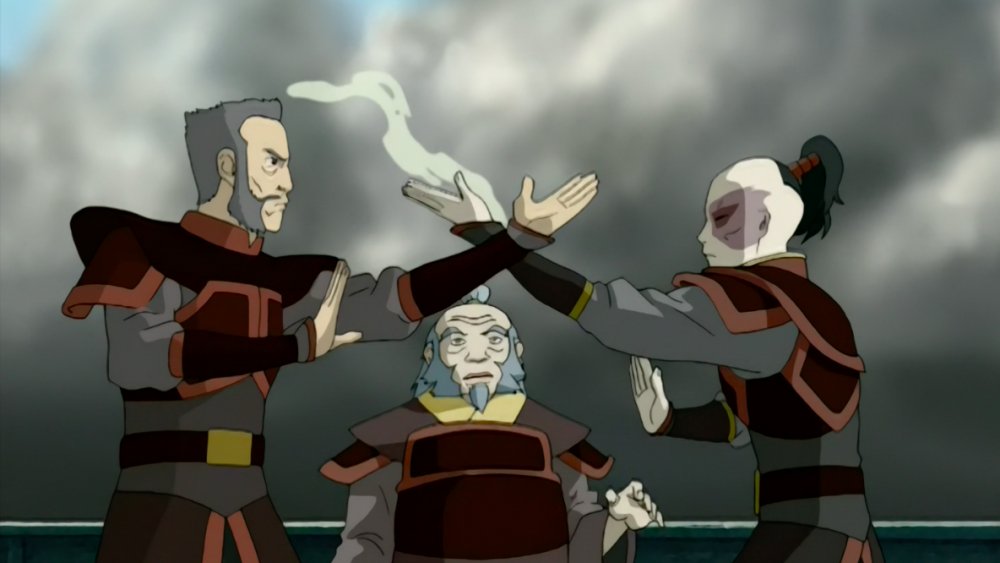 Prince Zuko squares up against a crew member at the start of 'The Storm'