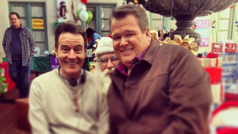 Bryan Cranston and Eric Stonestreet with Santa