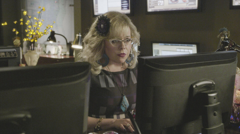 Penelope Garcia at her computer