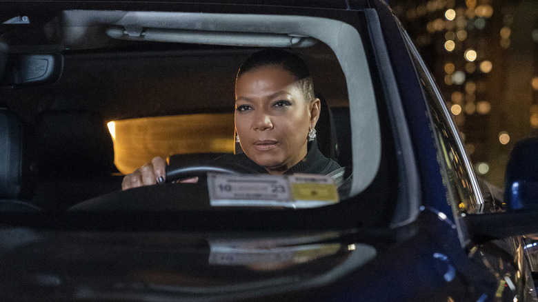 Queen Latifah as Robyn McCall in car in The Equalizer