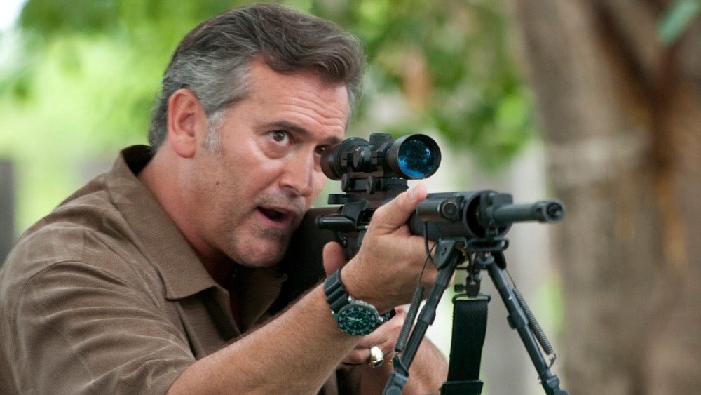 Bruce Campbell Sam Axe sniper rifle