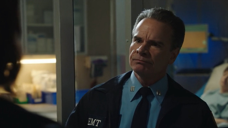 Peter Scolari frowning in Blue Bloods