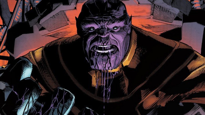 Thanos bleeding profusely in Thanos #1