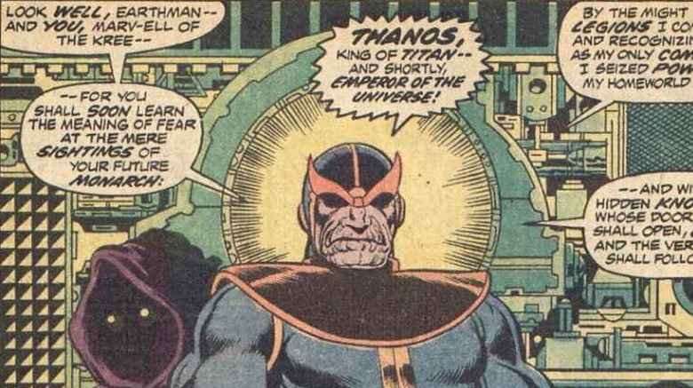 Thanos from one of his earliest appearances in Captain Marvel #26