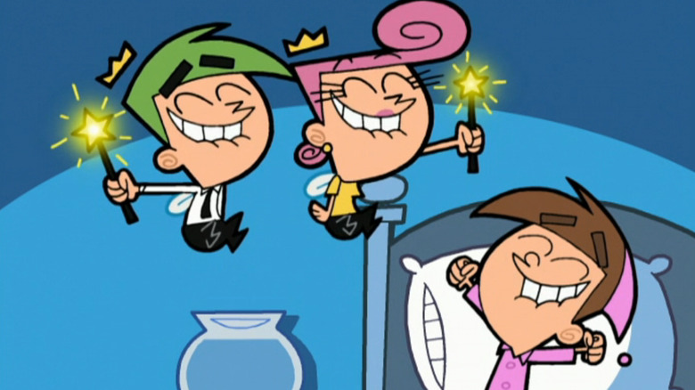 Cosmo, Wanda, and Timmy Turner celebrating