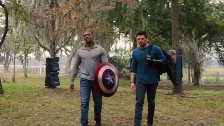 Sam and Bucky walking together