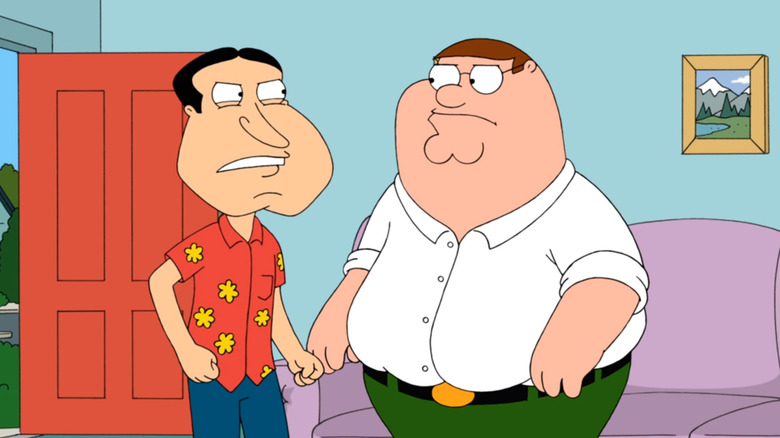 Peter and Quagmire angry 