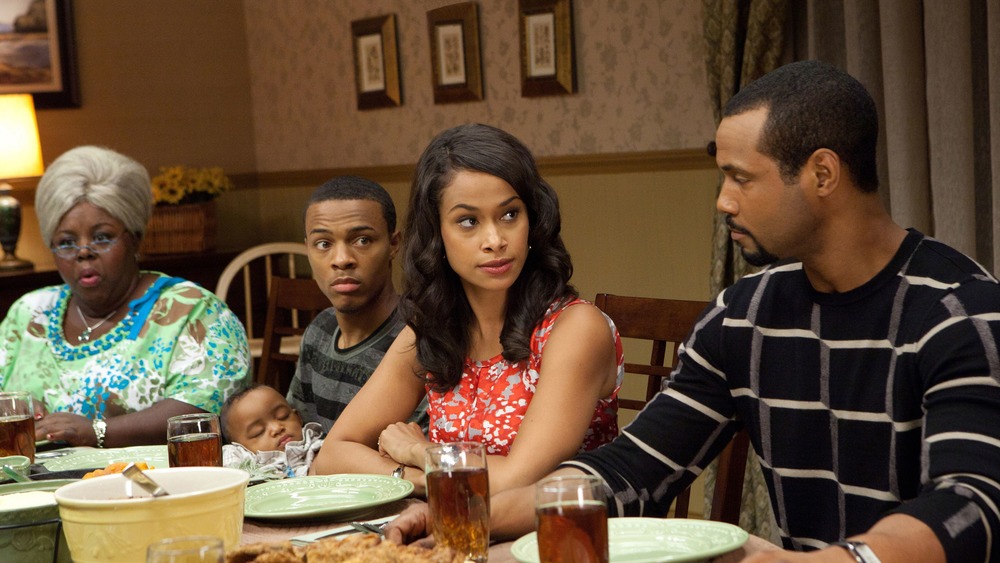 The cast gathers around the dinner table in Madea's Big Happy Family