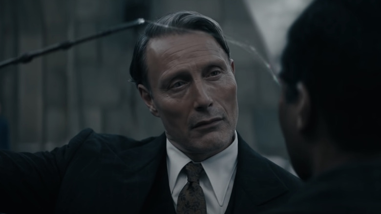 Mads Mikkelson acting as Gellert Grindelwald in Fantastic Beasts: The Secrets of Dumbledore