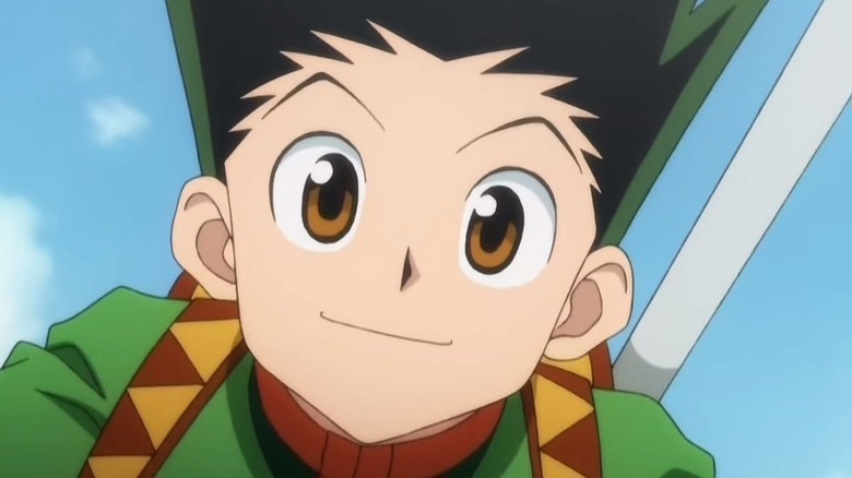 Gon smiling with mouth closed