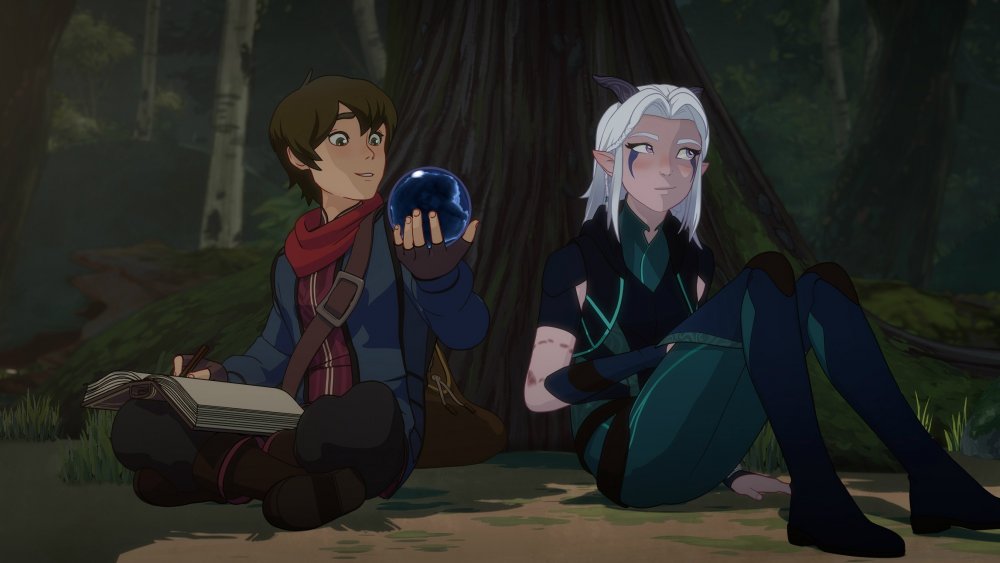 Callum and Rayla in The Dragon Prince