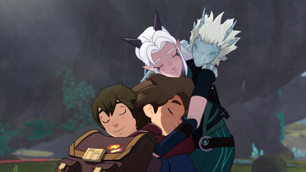 Ezran, Rayla, Callum, in The Dragon Prince