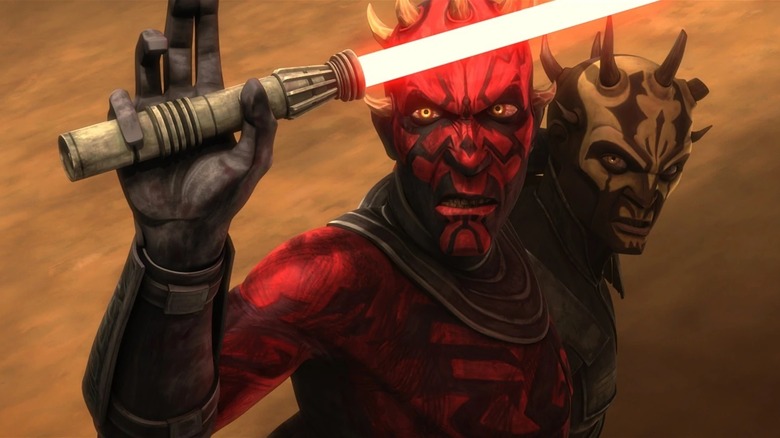 Darth Maul shielding Savage Opress