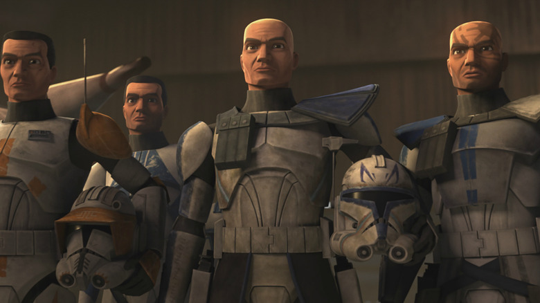 Captain Rex with other clones