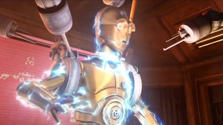 C-3PO getting electrocuted 