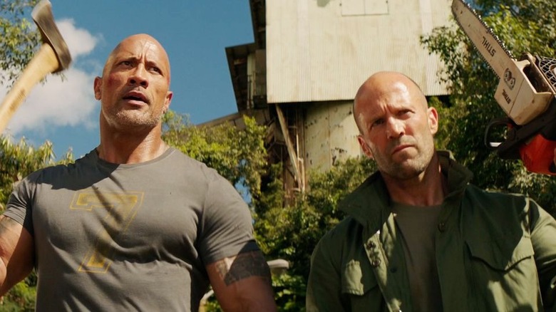 Hobbs and Shaw with tools