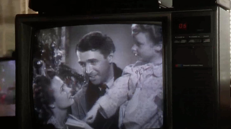 "It's a Wonderful Life" playing on TV